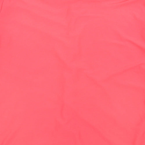 Preworn Womens Pink Polyester Basic Button-Up Size 14 Collared