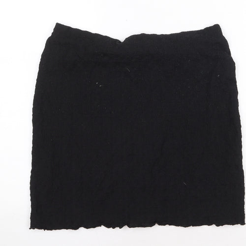 Monki Womens Black Polyester A-Line Skirt Size M