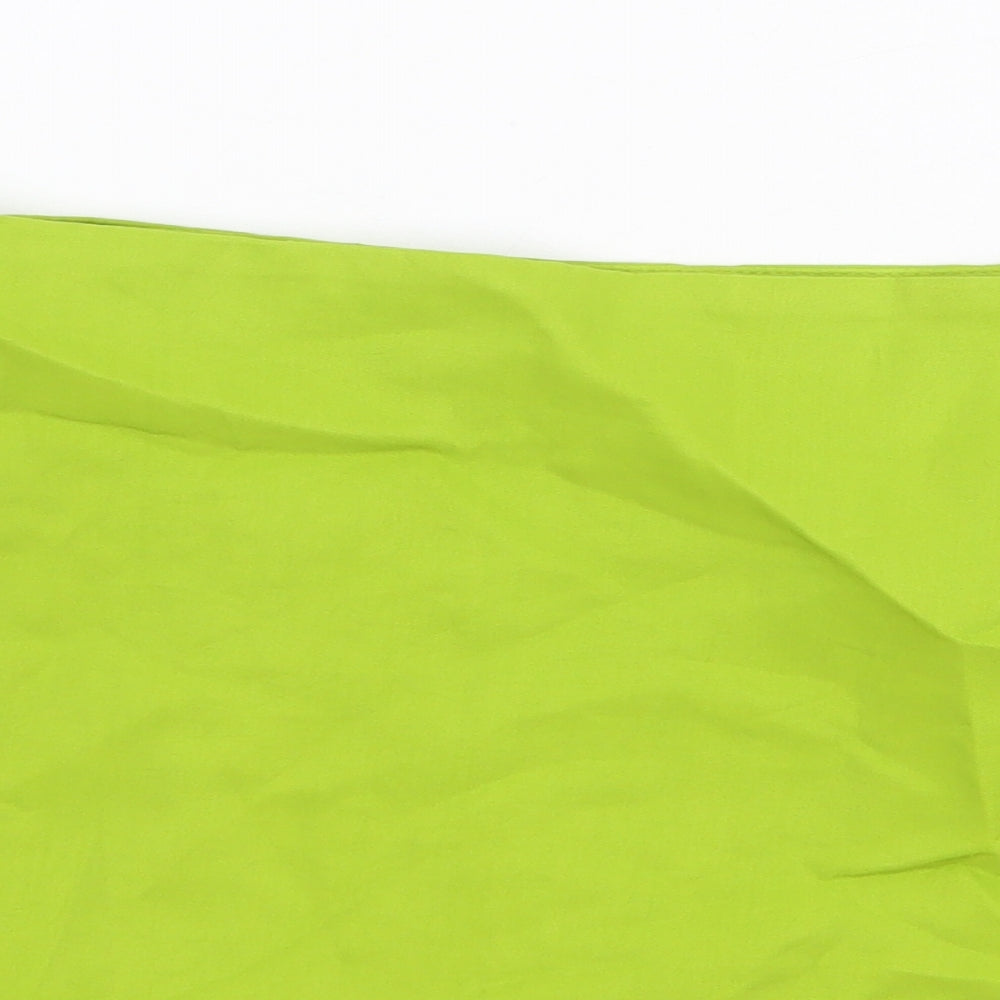 Zara Womens Green Viscose A-Line Skirt Size M Zip