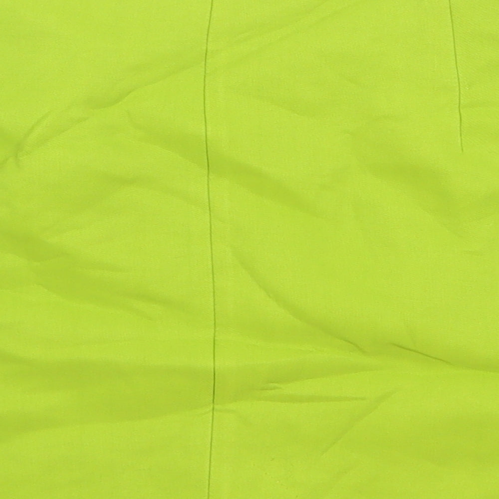Zara Womens Green Viscose A-Line Skirt Size M Zip