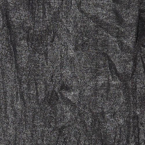 Preworn Womens Silver Nylon Shift Size 16 Scoop Neck Pullover