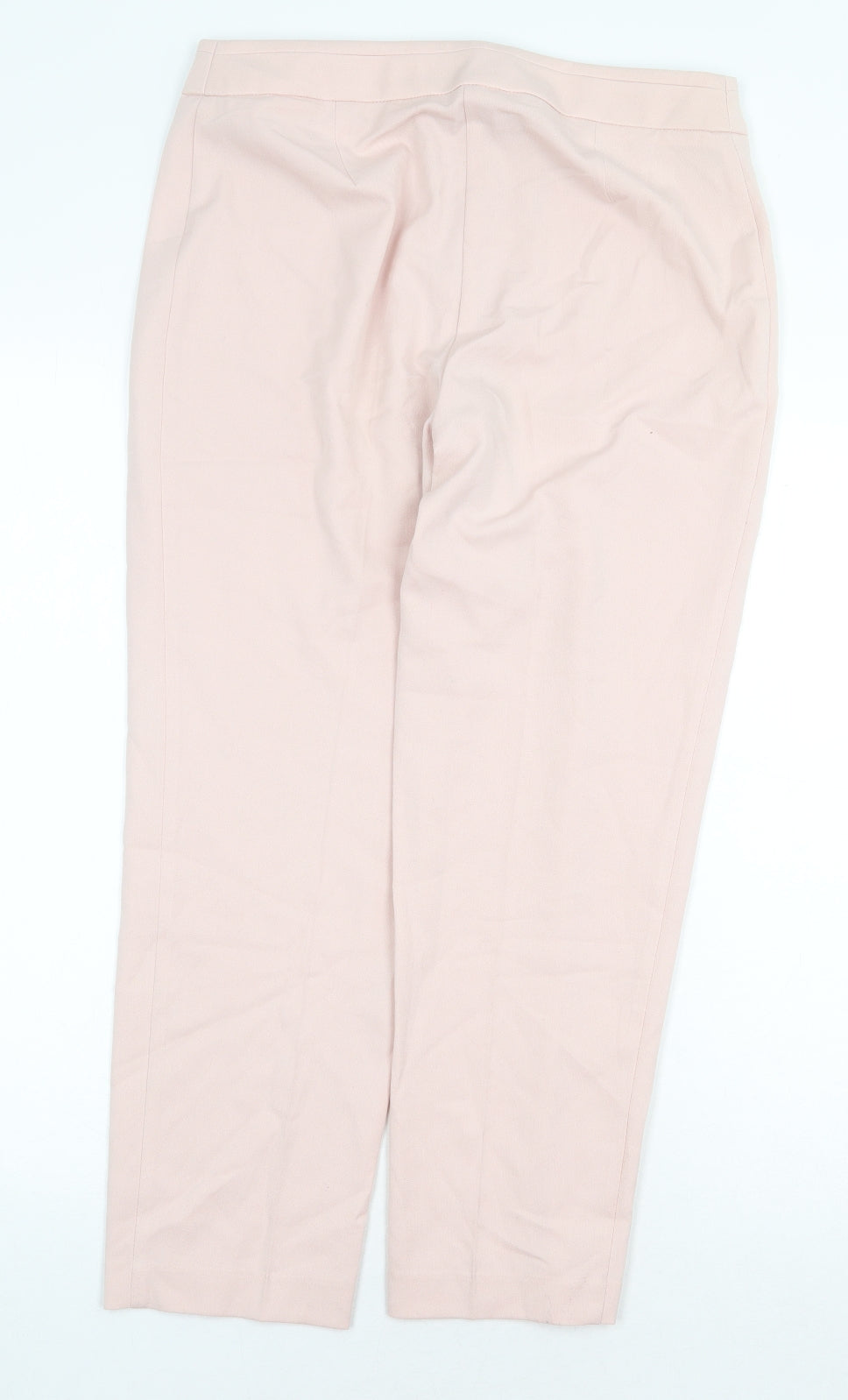 Marks and Spencer Womens Pink Polyester Dress Pants Trousers Size 10 Regular Zip