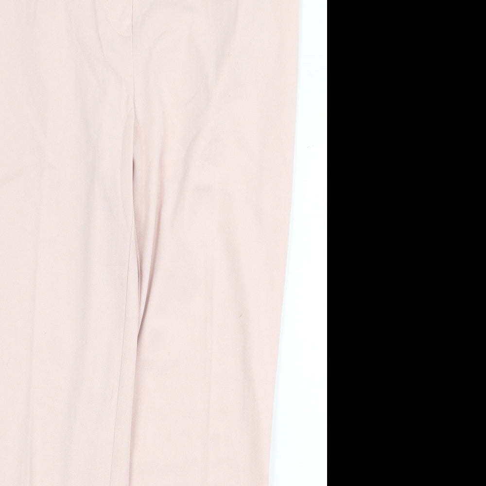 Marks and Spencer Womens Pink Polyester Dress Pants Trousers Size 10 Regular Zip