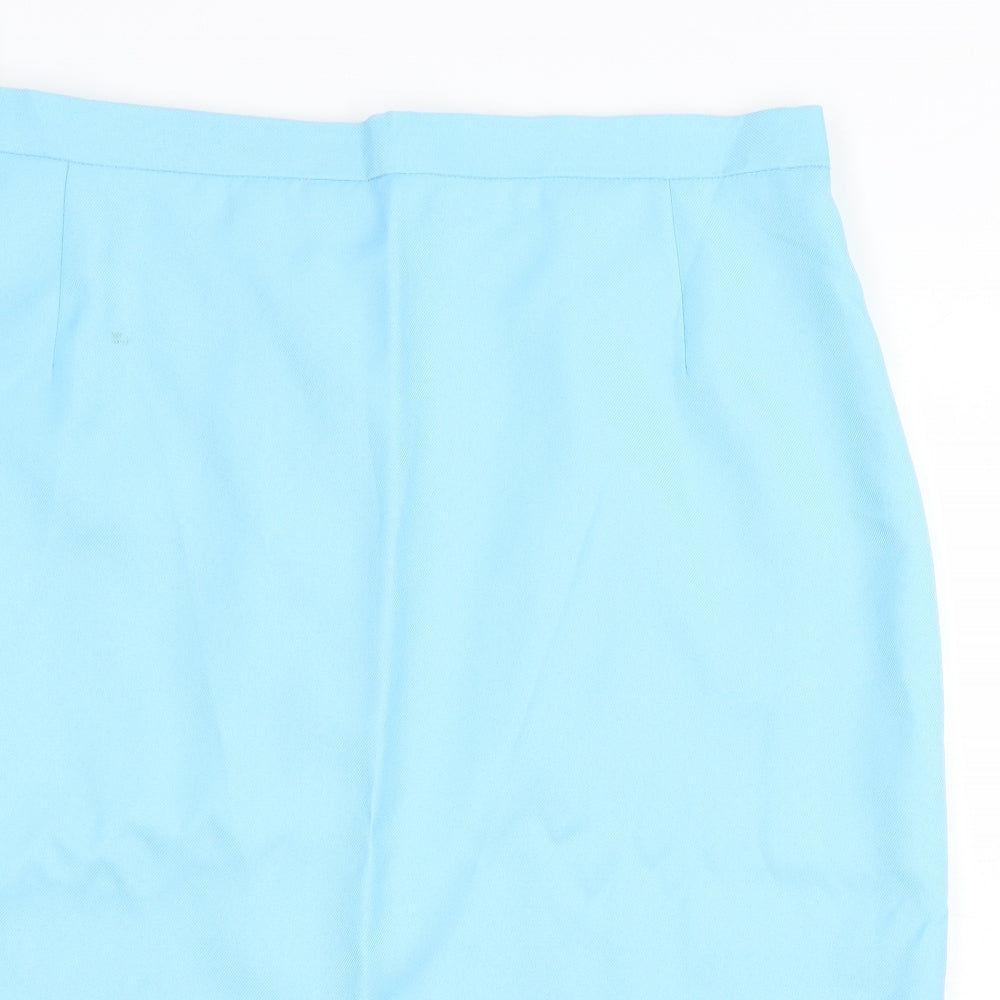 Definitions Collection Womens Blue Polyester Bandage Skirt Size 22 Zip