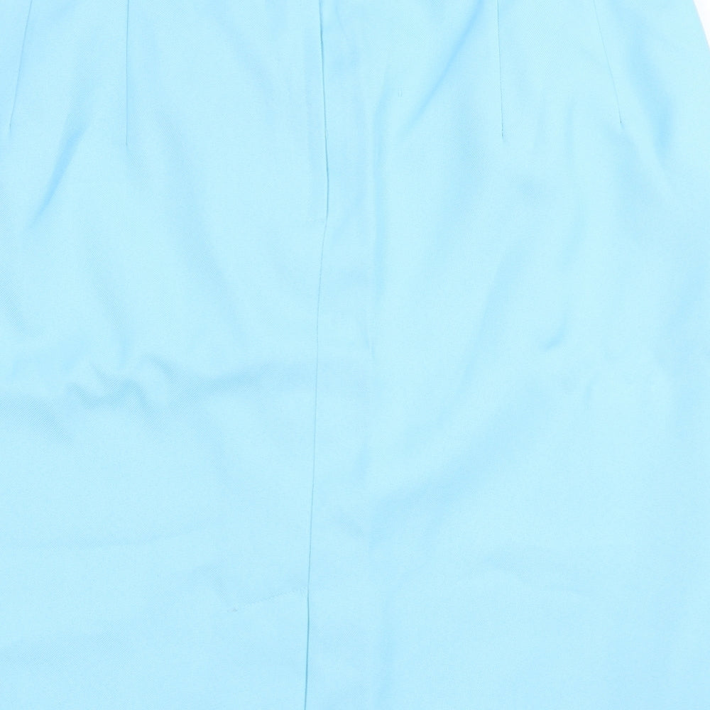 Definitions Collection Womens Blue Polyester Bandage Skirt Size 22 Zip