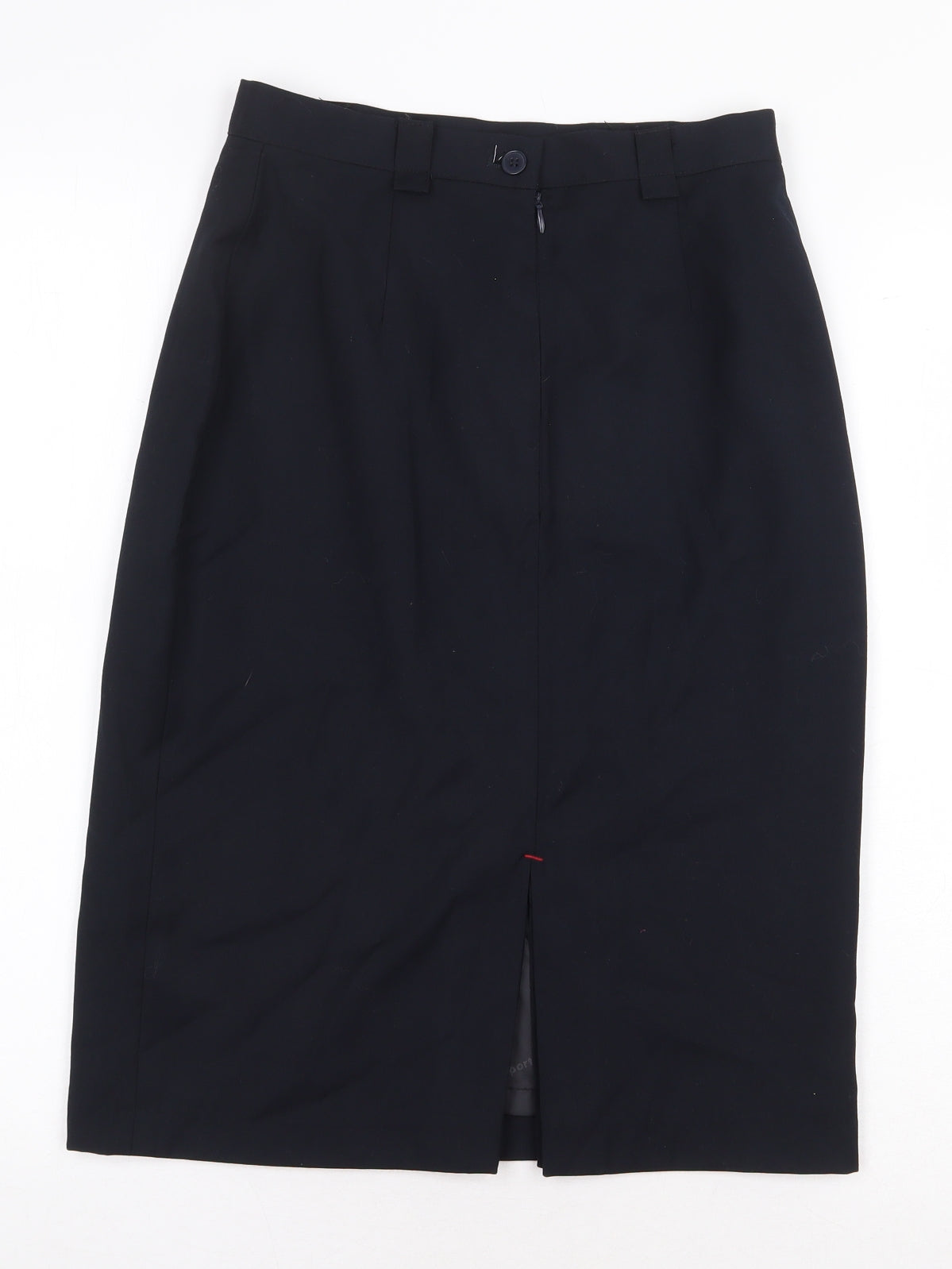 Preworn Womens Blue Polyester Straight & Pencil Skirt Size 8 Zip