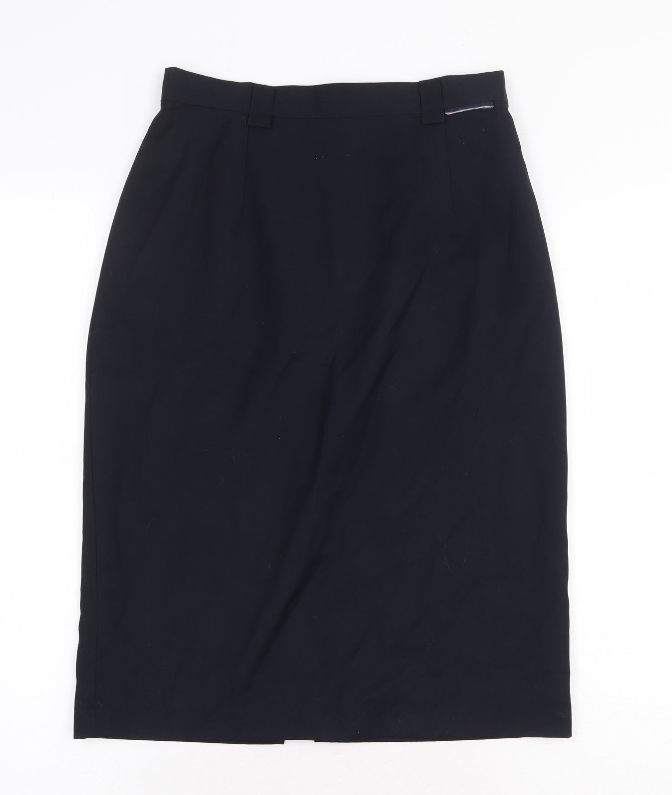 Preworn Womens Blue Polyester Straight & Pencil Skirt Size 8 Zip