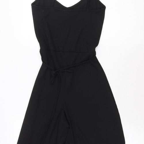 Missguided Womens Black Polyester Jumpsuit One-Piece Size 10 Pullover