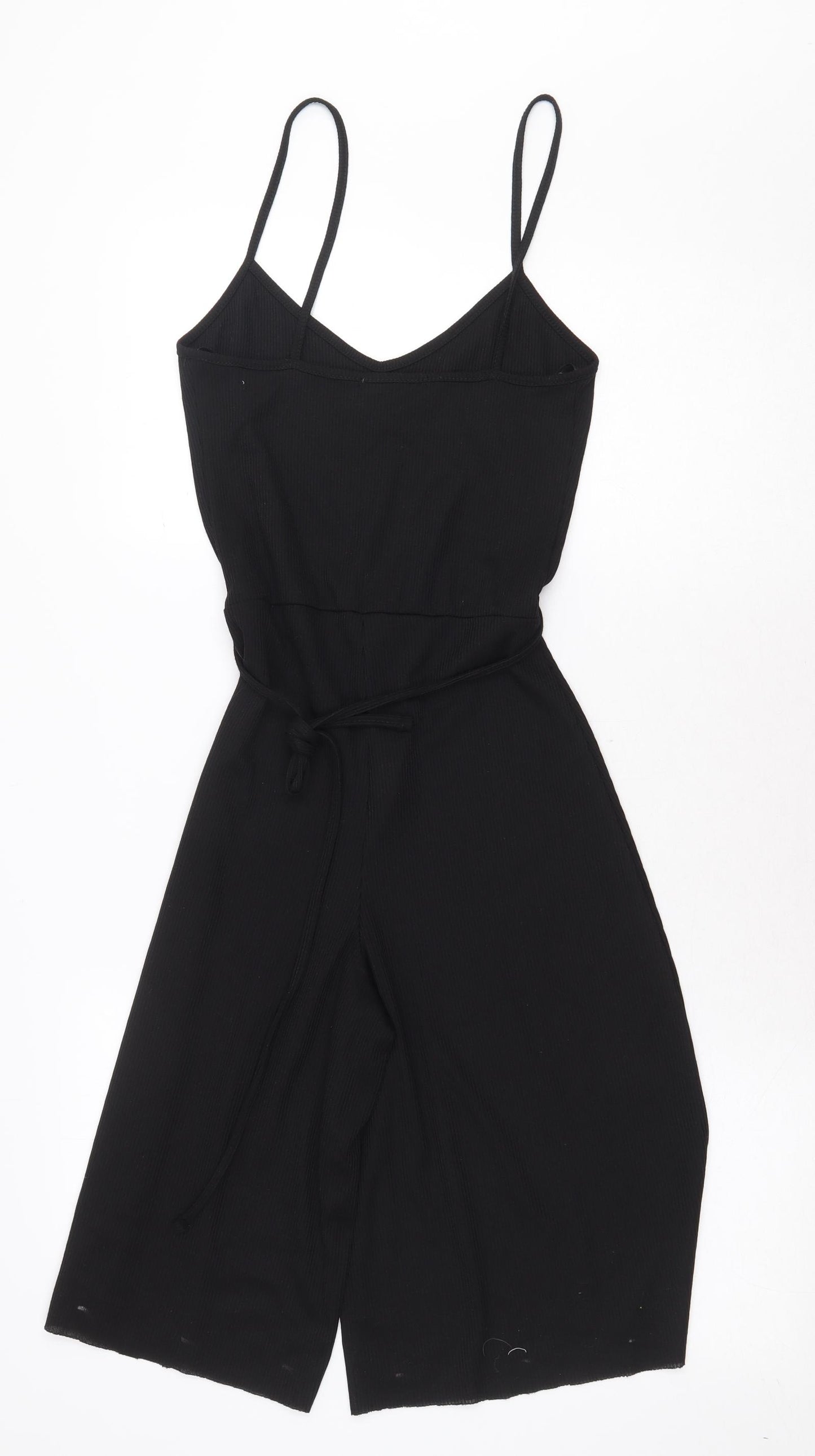 Missguided Womens Black Polyester Jumpsuit One-Piece Size 10 Pullover