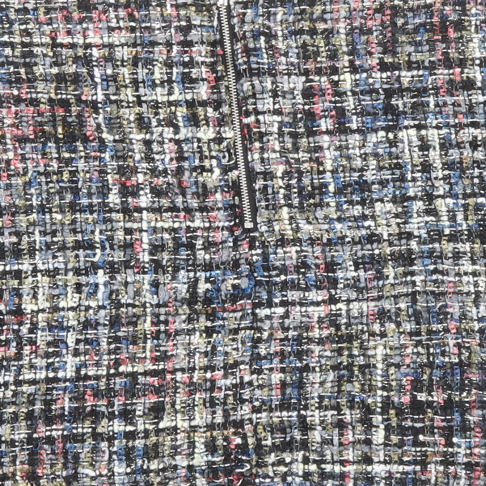 Primark Womens Multicoloured Geometric Acrylic A-Line Skirt Size 10 Zip