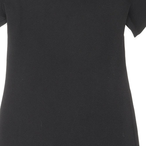 Dorothy Perkins Womens Beige Polyester A-Line Size 14 Round Neck Button