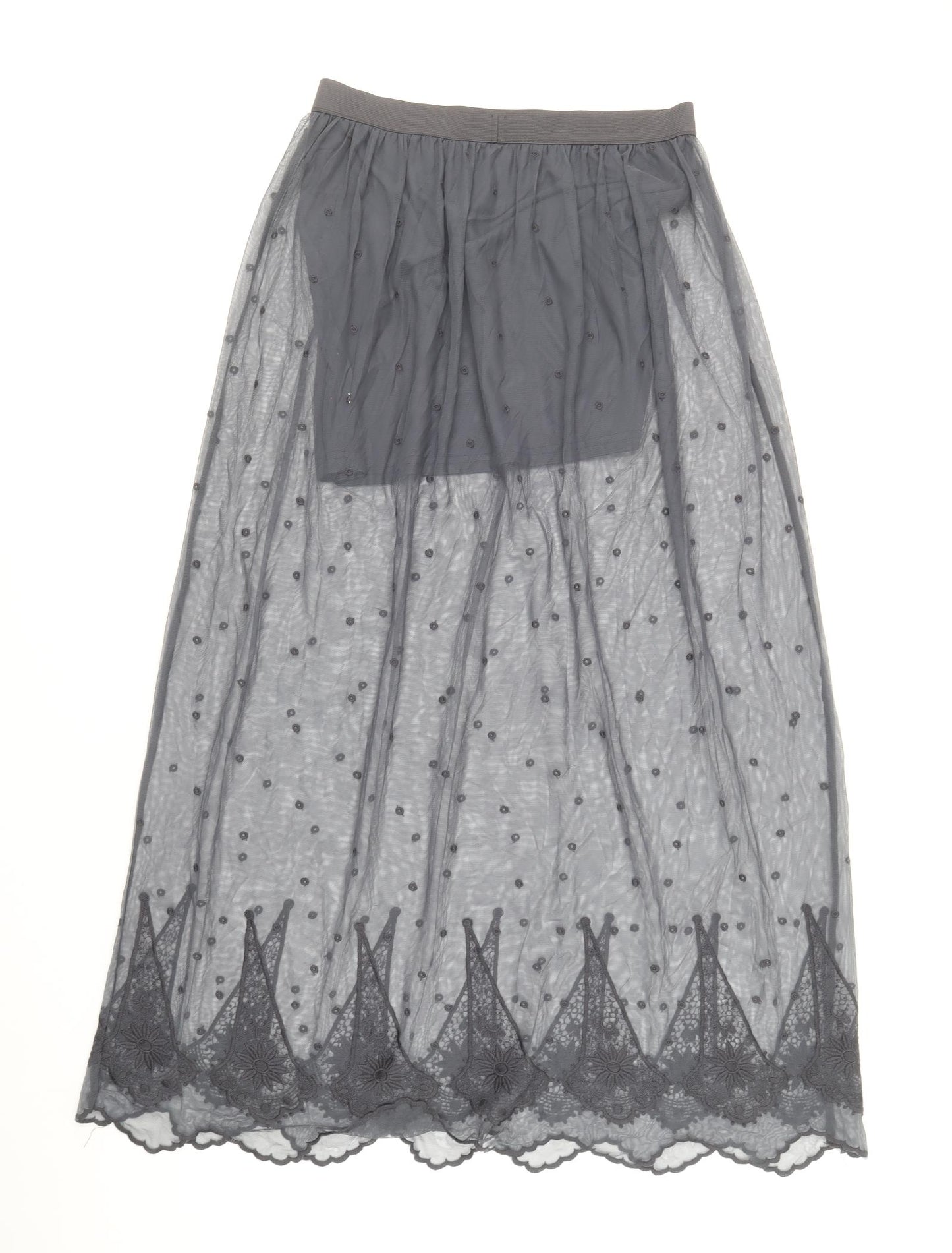 Divided by H&M Womens Grey Polyamide Bandage Skirt Size 10