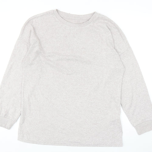 Primark Womens Grey Round Neck Polyester Pullover Jumper Size S