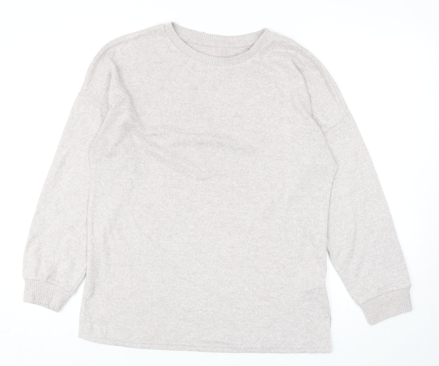 Primark Womens Grey Round Neck Polyester Pullover Jumper Size S