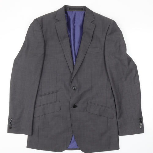 Marks and Spencer Mens Grey Wool Jacket Suit Jacket Size 36