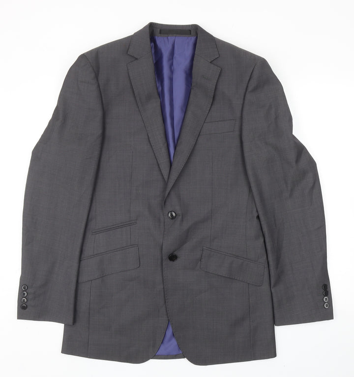Marks and Spencer Mens Grey Wool Jacket Suit Jacket Size 36
