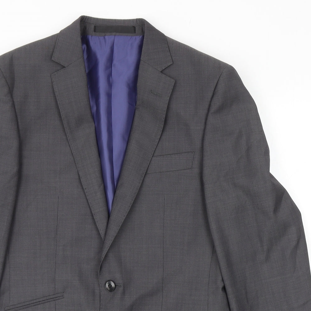 Marks and Spencer Mens Grey Wool Jacket Suit Jacket Size 36