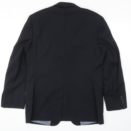 Marks and Spencer Mens Black Wool Jacket Suit Jacket Size 38