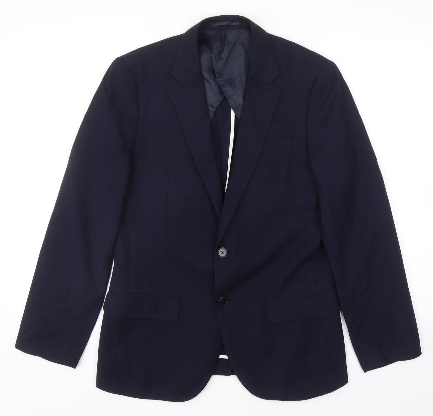 Reiss Mens Blue Wool Jacket Suit Jacket Size 36