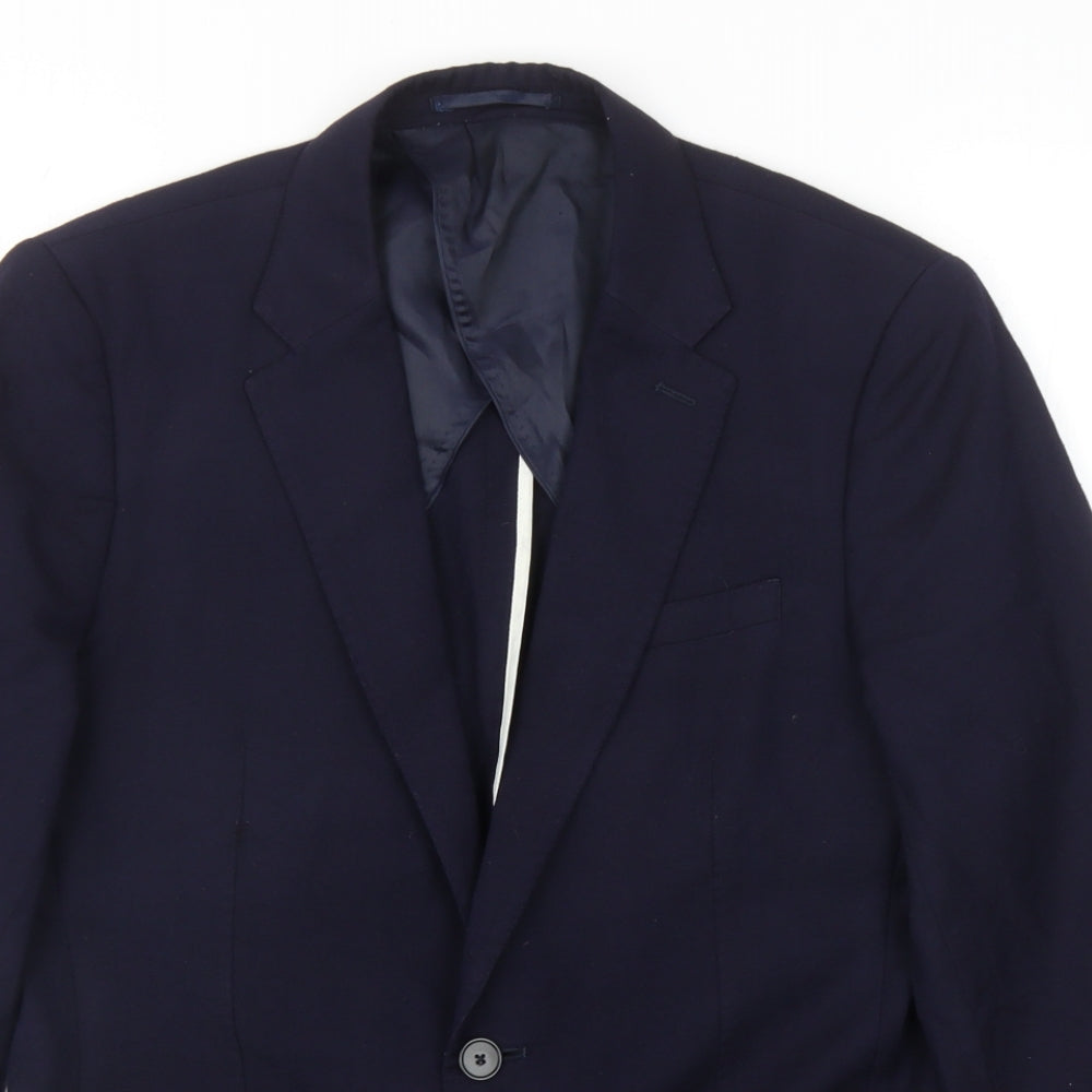 Reiss Mens Blue Wool Jacket Suit Jacket Size 36