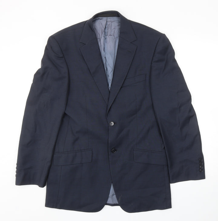 Marks and Spencer Mens Blue Wool Jacket Suit Jacket Size 36