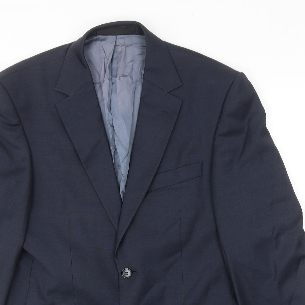 Marks and Spencer Mens Blue Wool Jacket Suit Jacket Size 36