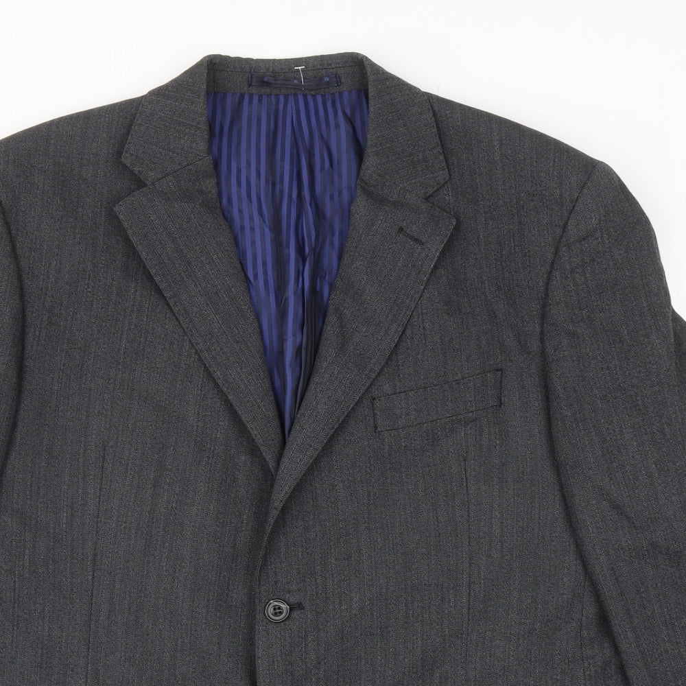 Marks and Spencer Mens Grey Wool Jacket Suit Jacket Size 42