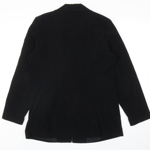 Delswa Womens Black Jacket Size 12 Zip