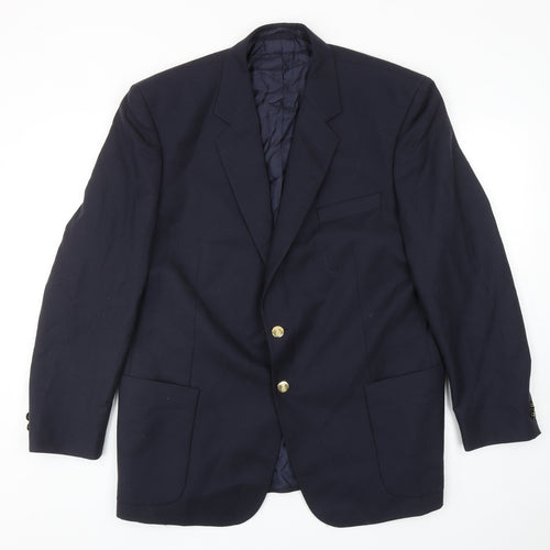 Skopes Mens Blue Wool Jacket Suit Jacket Size 44