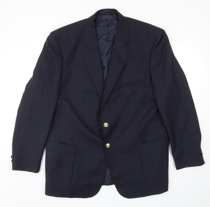 Skopes Mens Blue Wool Jacket Suit Jacket Size 44