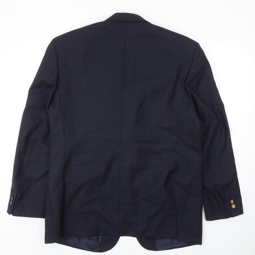 Skopes Mens Blue Wool Jacket Suit Jacket Size 44