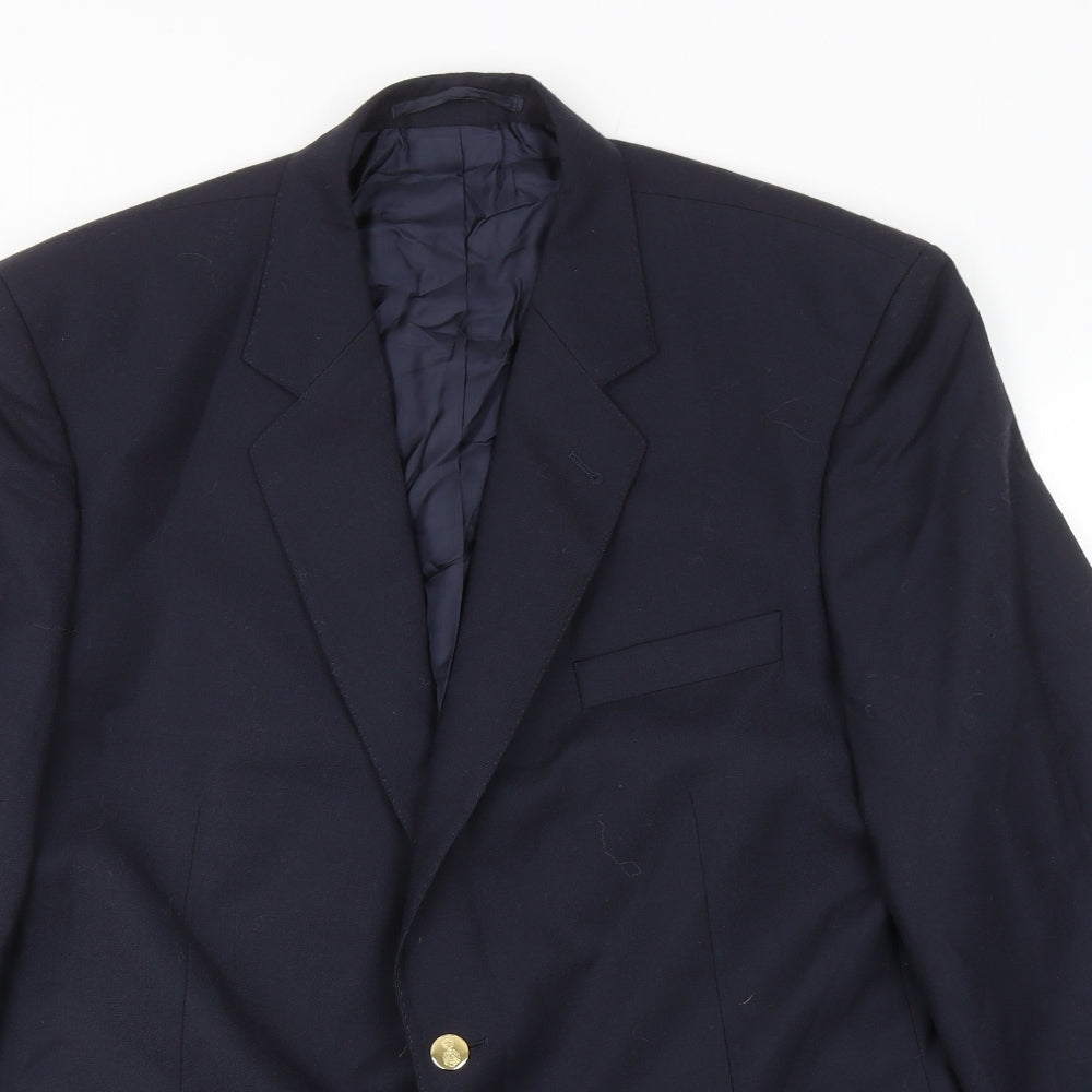 Skopes Mens Blue Wool Jacket Suit Jacket Size 44