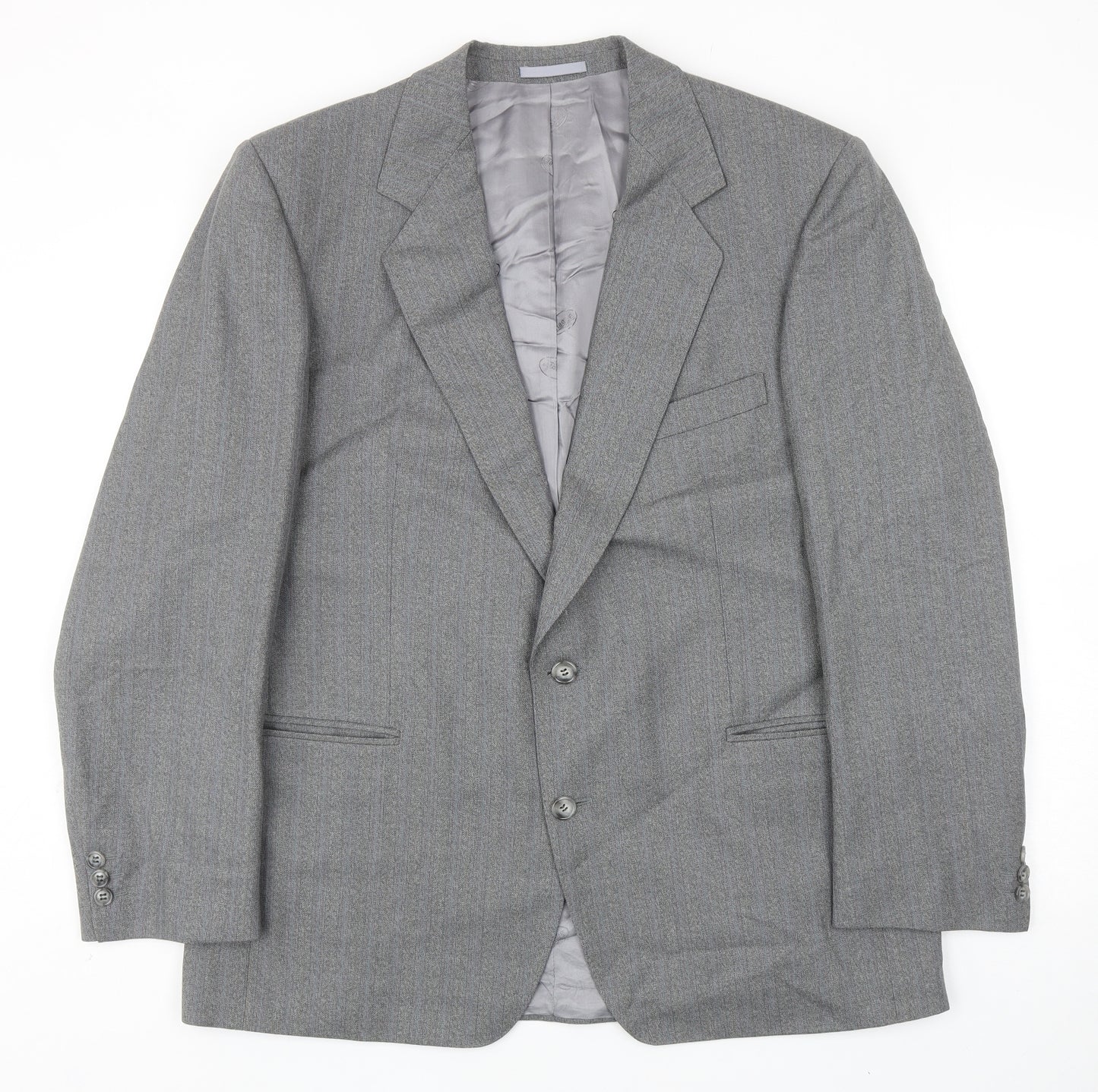 Magee Mens Grey Wool Jacket Suit Jacket Size 40