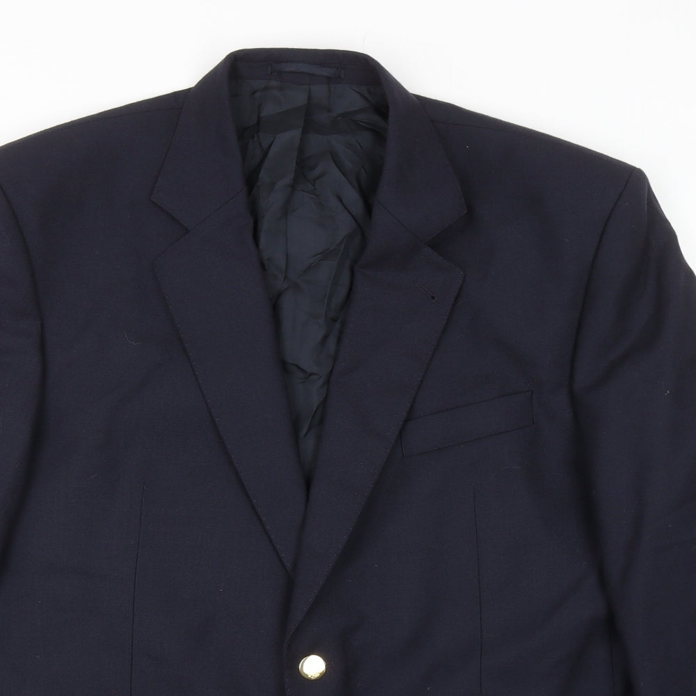 Skopes Mens Blue Wool Jacket Suit Jacket Size 44
