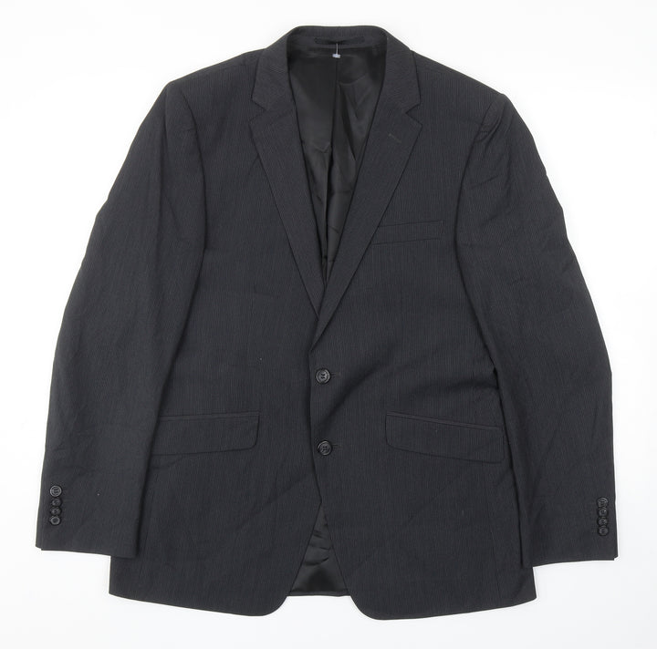 Vivaldi Mens Grey Polyester Jacket Suit Jacket Size 36