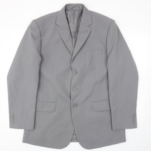 Jolliman Mens Grey Polyester Jacket Suit Jacket Size 42