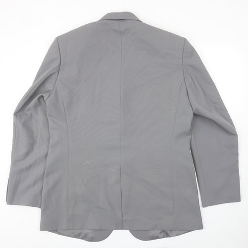 Jolliman Mens Grey Polyester Jacket Suit Jacket Size 42