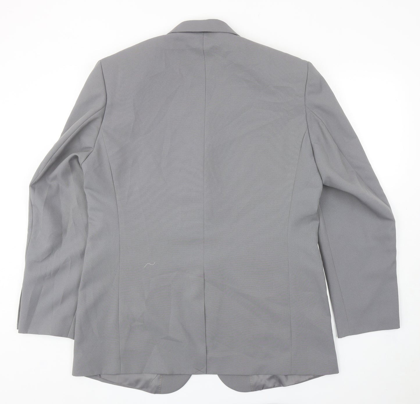Jolliman Mens Grey Polyester Jacket Suit Jacket Size 42