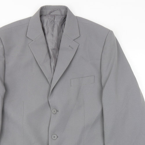 Jolliman Mens Grey Polyester Jacket Suit Jacket Size 42