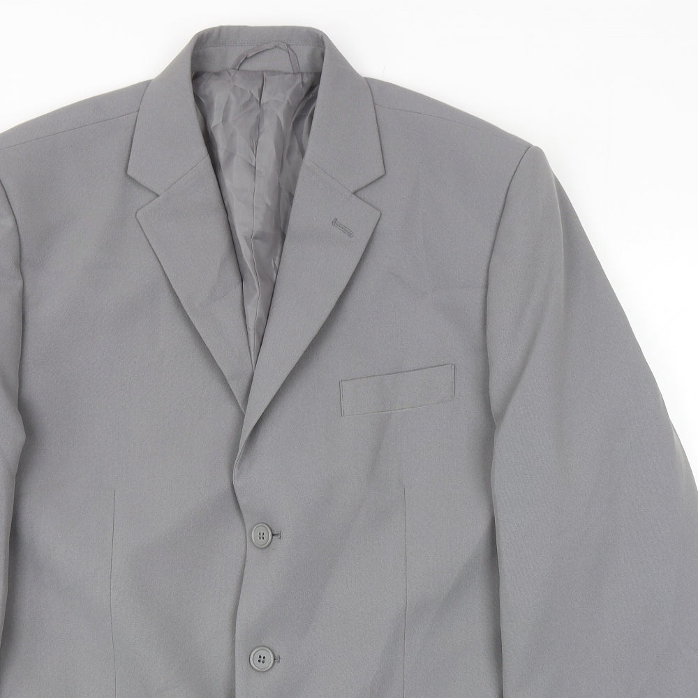 Jolliman Mens Grey Polyester Jacket Suit Jacket Size 42