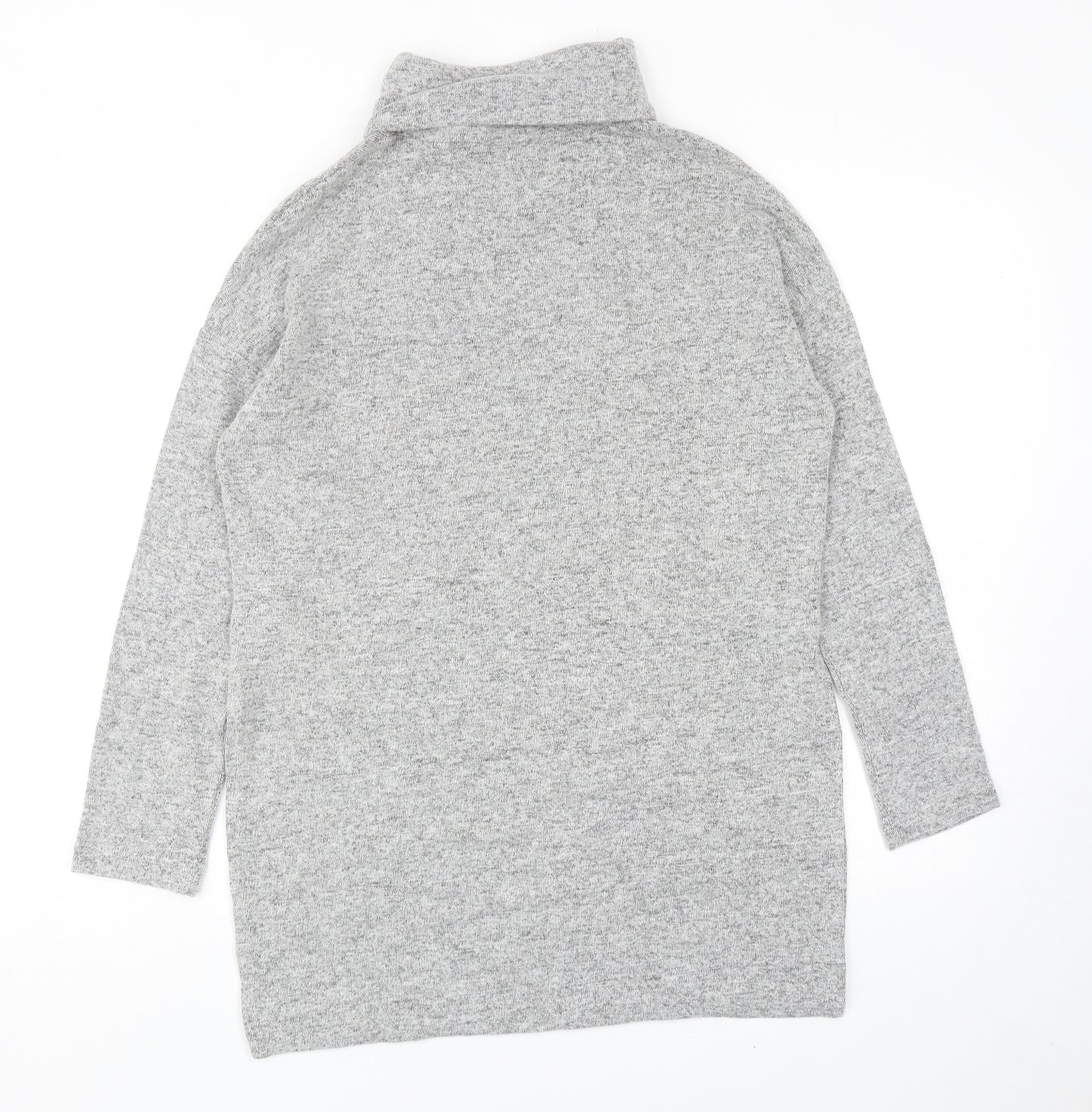 H&M Womens Grey Roll Neck Polyester Pullover Jumper Size XS