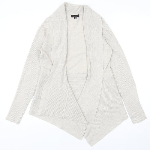 Verve Ami Womens Beige V-Neck Viscose Cardigan Jumper Size M