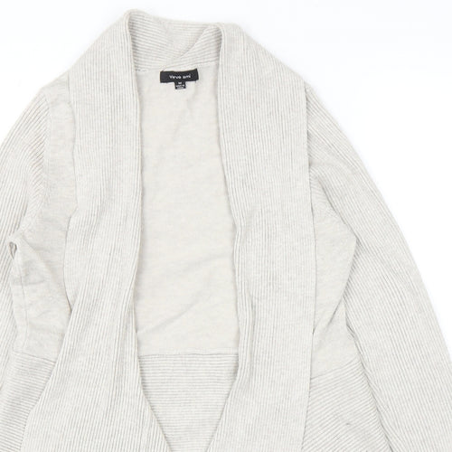 Verve Ami Womens Beige V-Neck Viscose Cardigan Jumper Size M