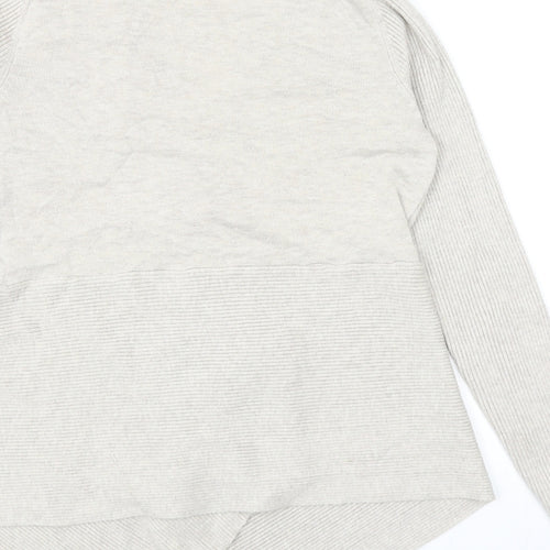 Verve Ami Womens Beige V-Neck Viscose Cardigan Jumper Size M