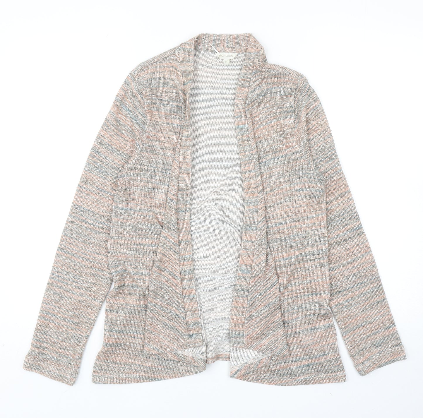 Monsoon Womens Multicoloured V-Neck Polyester Cardigan Jumper Size M