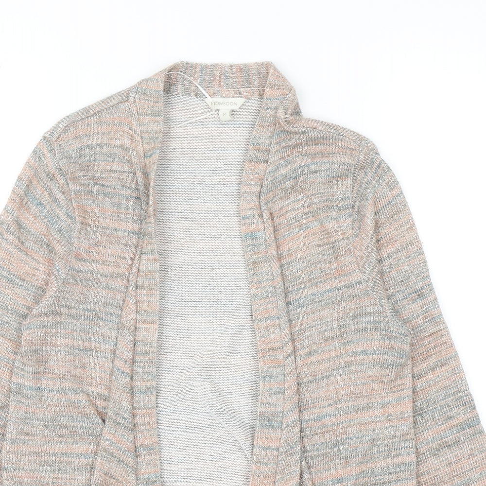 Monsoon Womens Multicoloured V-Neck Polyester Cardigan Jumper Size M
