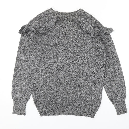 b.young Womens Grey Round Neck Viscose Pullover Jumper Size S