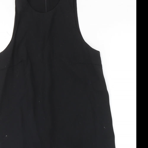 Zara Womens Black Polyester Playsuit One-Piece Size XS Zip