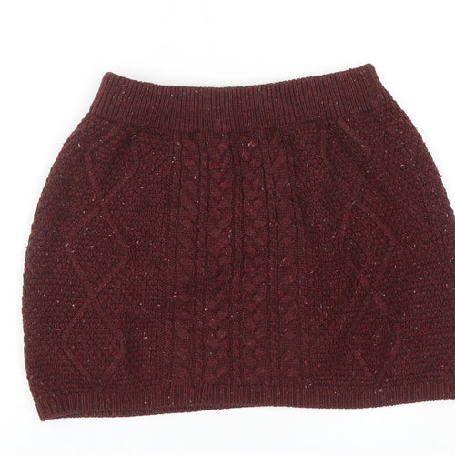 Atmosphere Womens Red Geometric Acrylic Bandage Skirt Size 8