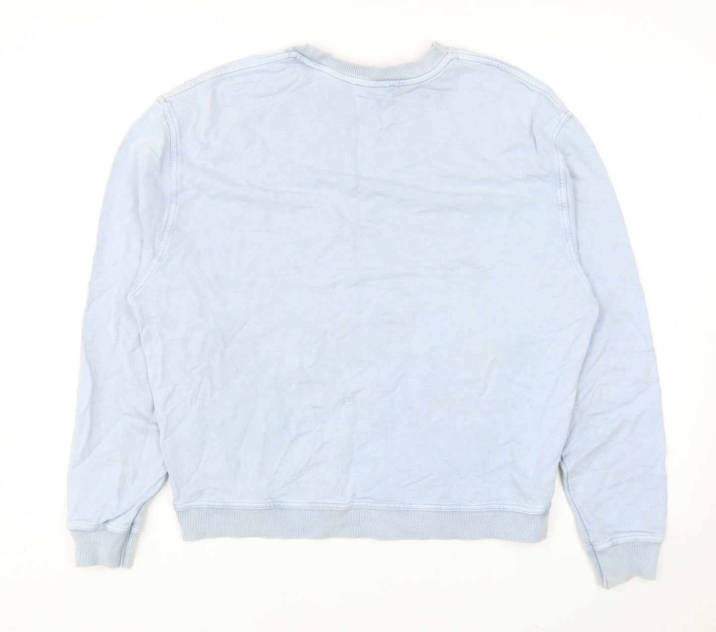 Topshop Womens Blue Cotton Pullover Sweatshirt Size S Pullover